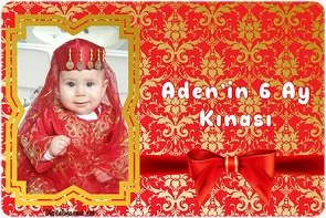 6 Ay Kınası Gold Kırmızı Temalı Parti Konsepti