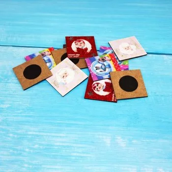 Ahşap Kare Magnetler