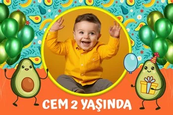 Avokado Temalı Doğum Günü Konsepti