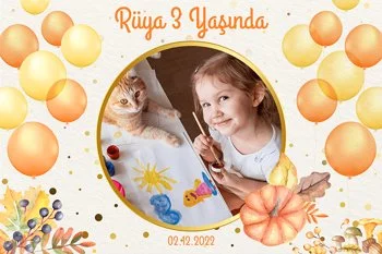 Balkabağı ile Balonlar Temalı Parti Konsept