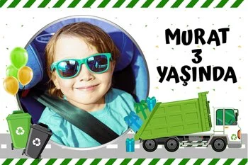 Çöp Kamyonu Temalı Doğum Günü Parti Konsept