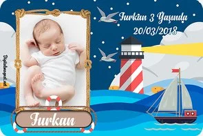 Denizci Gece Temalı Doğum Günü Konsepti