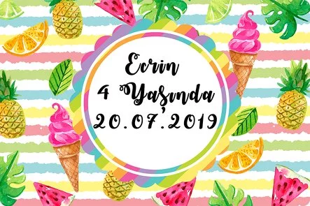 Egzotik Meyveler Temalı Doğum Günü Konsepti