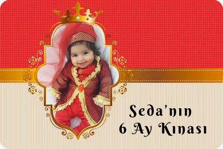 Gold Çerçeveli 6 Ay Kınası Konsepti