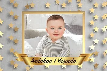 Gold Gri Yıldızlar Temalı Parti Konsept