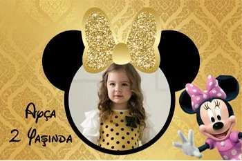 Gold Minnie Mouse Temalı Konsept