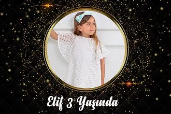 Gold Siyah Temalı Doğum Günü Konsepti