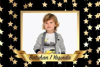 Gold Siyah Yıldızlar Temalı Parti Konsept