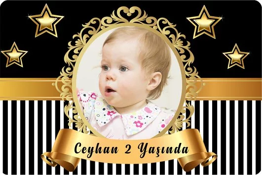 Gold Star Temalı Doğum Günü Parti Konsepti