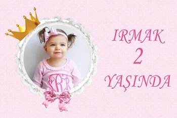 Gold Taç Çerçeve ile Pembe Fon Temalı Parti Konsept