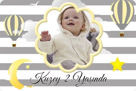 Gri Ve Sarı Balon Temalı Parti Konsept