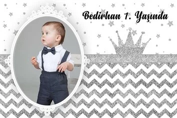 Gümüş Simli Taç Temalı Parti Konsept