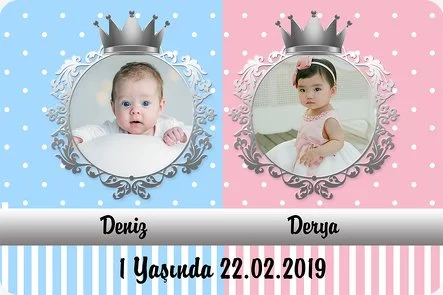 Gümüş Taçlı İkiz Temalı Parti Konsepti