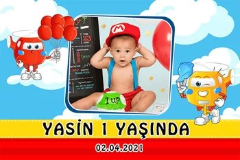 Harika Uçaklar Kırmızı Mavi Fon Temalı Doğum Günü Konsepti