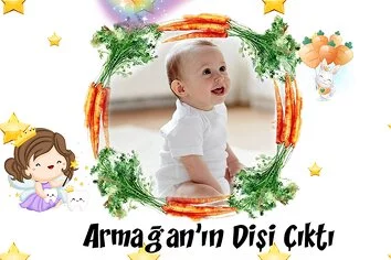 Havuç Çerçeveli Diş Temalı Konsept