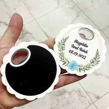 Hoşgeldin Bebek Çiçek Şekilli Magnet Açacak