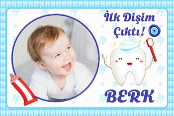 İlk Dişim Mavi Temalı Diş Buğdayı Parti Konsepti