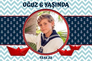 Kağıt Gemi ile Denizci Temalı Doğum Günü Konsepti