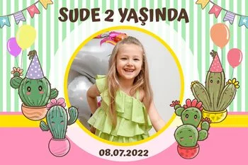Kaktüs Partisi Temalı Doğum Günü Konsepti