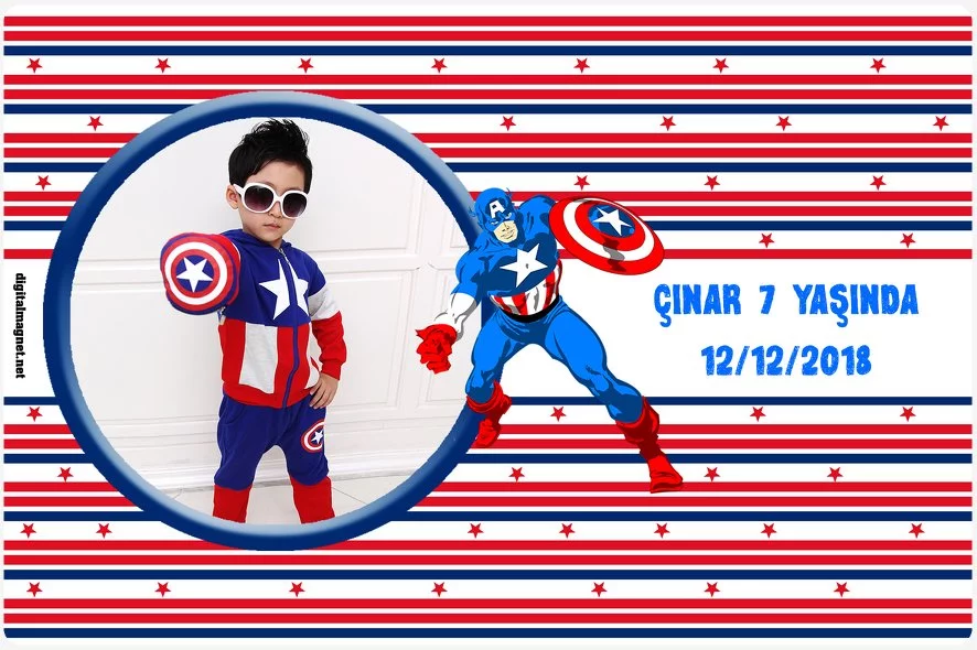 Kaptan Amerika Temalı Doğum Günü Konsepti