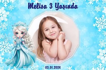 Karlar Kraliçesi Elsa Mavi Temalı Doğum Günü Konsepti