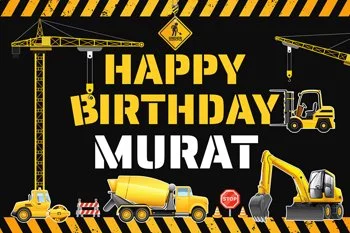 Kepçe ile Dozer İş Makineleri Temalı Parti Konsept 