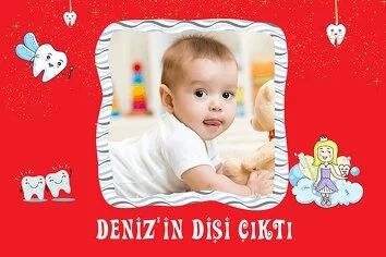 Kırmızı Zeminli Diş Temalı Parti Konsept