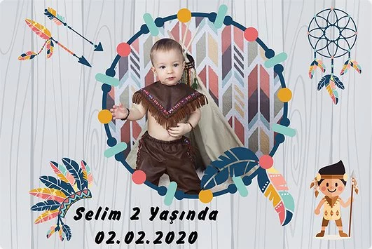 Kızılderili Temalı Erkek Doğum Günü Konsepti