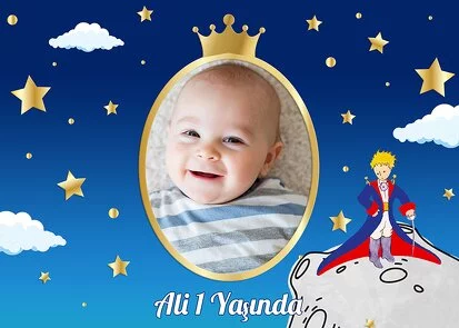 Küçük Prens Taçlı Temalı Doğum Günü Konsept