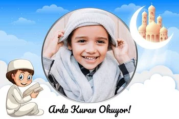 Kuranı Kerim Okuyorum Mavi Temalı Konsept