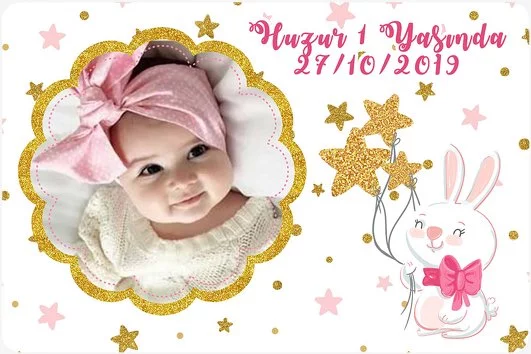 Kurdeleli Sevimli Tavşan Temalı Doğum Günü Parti Konsepti