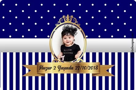 Lacivert Beyaz Gold Temalı Doğum Günü Konsepti