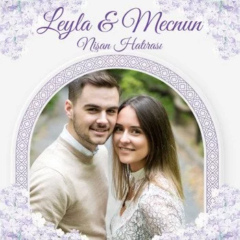 Lila Çiçekler ile Antik Kemer Çerçeve Temalı Konsept