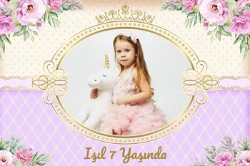 Lila Güller ile Gold Puantiyeli Fon Temalı Doğum Günü Parti Konsepti