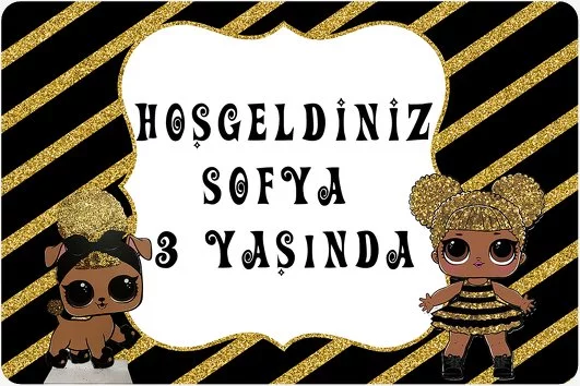 LOL Sürpriz Gold Simli Temalı Parti Konsepti