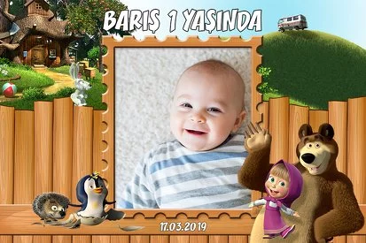 Maşa ve Kocaayı Temalı Doğum Günü Konsept