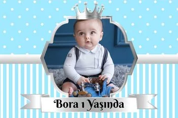 Mavi Beyaz Puantiye ile Gümüş Çerçeve Temalı Parti Konsept