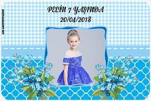 Mavi Çiçek Temalı Doğum Günü Konsepti