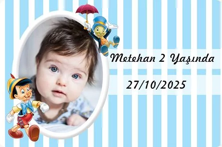 Mavi Pinokyo Temalı Doğum Günü Konsepti