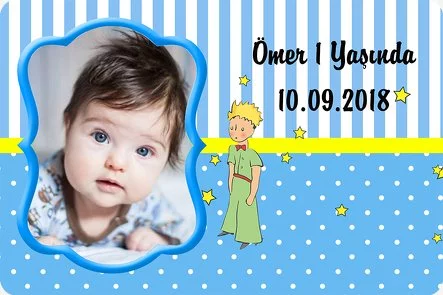 Mavi Sarı Küçük Prens Temalı Doğum Günü Konsepti