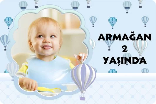 Mavi Soft Uçan Balon Temalı Doğum Günü Parti Konsept