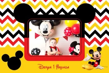 Mickey Mouse Sarı Temalı Parti Konsept