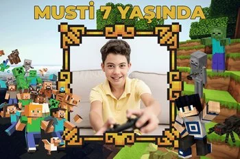 Minecraft Dünyası Temalı Parti Konsept