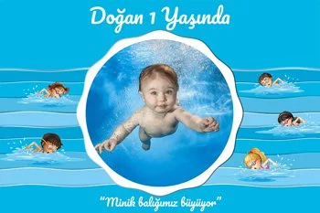 Minik Yüzücü Temalı Parti Konsept
