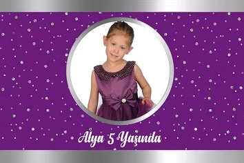 Mor Parıltılı Zemin Temalı Parti Konsept 