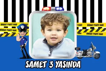 Motorlu Polis Temalı Parti Konsept