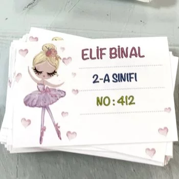 Okul Defter Kalem Etiketleri