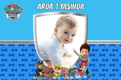 Paw Patrol Mavi Temalı Parti Konsept