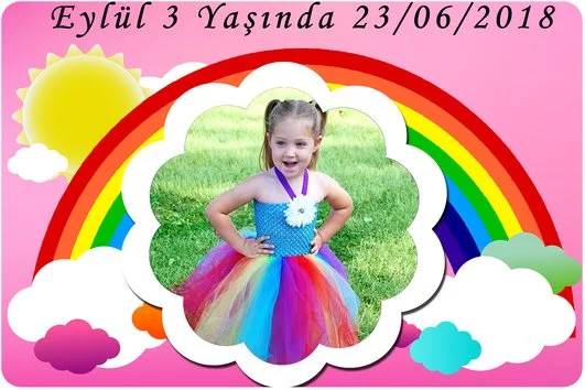 Pembe Gökkuşağı Temalı Doğum Günü Konsepti