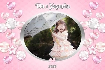 Pembe Kapitone Fonda Balonlar Temalı Parti Konsept